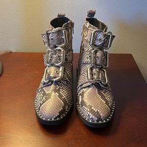 Steve Madden Snake Skin Buckle Bootie